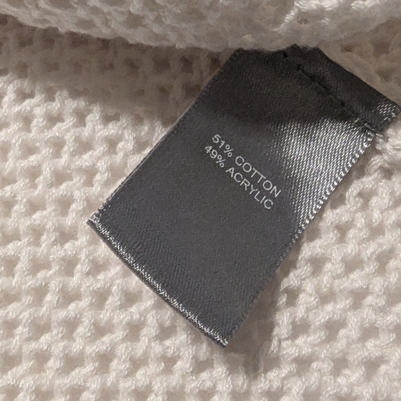 Marled White Hooded Cardigan Size Large - Picture 11 of 12